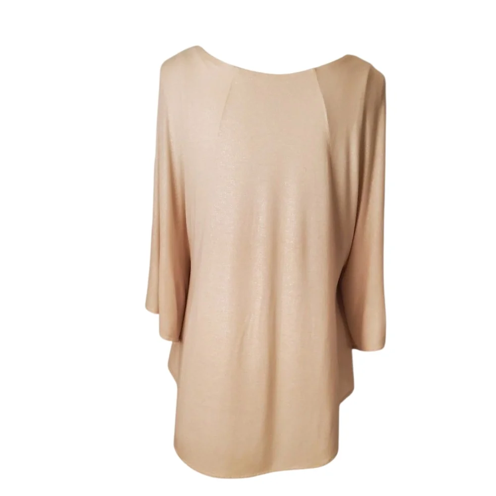 White House Black Market Champagne Dolman Blouse with Studded Detail Size M - Picture 2 of 8